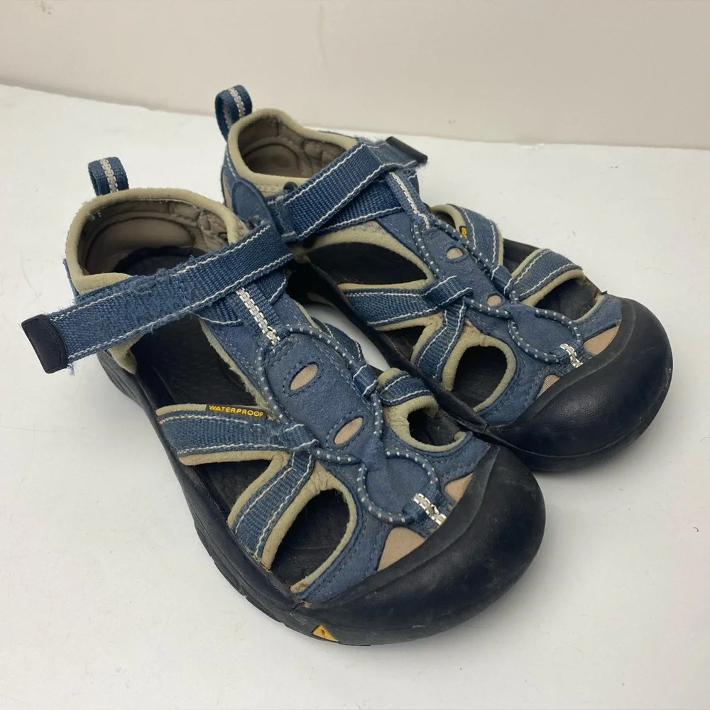 KEEN Blue Gray Venice H2 Waterproof Hiking Sandals, size 3